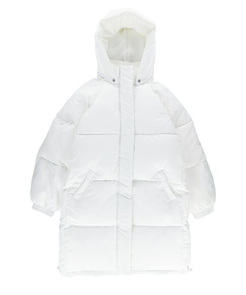 よんよんさま専用ALEXIASTAM ロングパデッドコート　中綿ダウンホワイト セール】Long Padded Coat/ロゴパデッドコート（ダウンジャケット