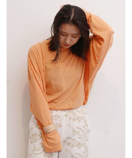 Ungrid（アングリッド）の「シアーロングスリーブTee（Tシャツ/カットソー・レディース・オフホワイト/オレンジ/ミント/パープル・FREE）」の4枚目の写真