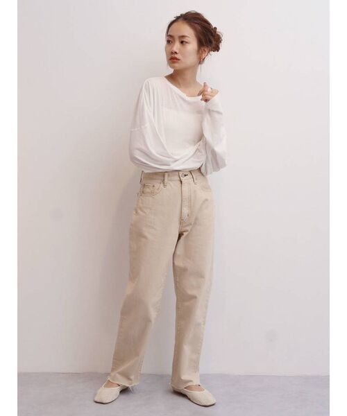 Ungrid（アングリッド）の「シアーロングスリーブTee（Tシャツ/カットソー・レディース・オフホワイト/オレンジ/ミント/パープル・FREE）」の11枚目の写真