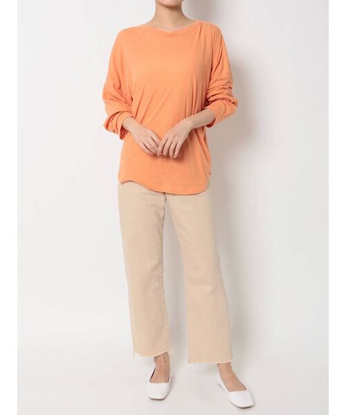 Ungrid（アングリッド）の「シアーロングスリーブTee（Tシャツ/カットソー・レディース・オフホワイト/オレンジ/ミント/パープル・FREE）」の14枚目の写真