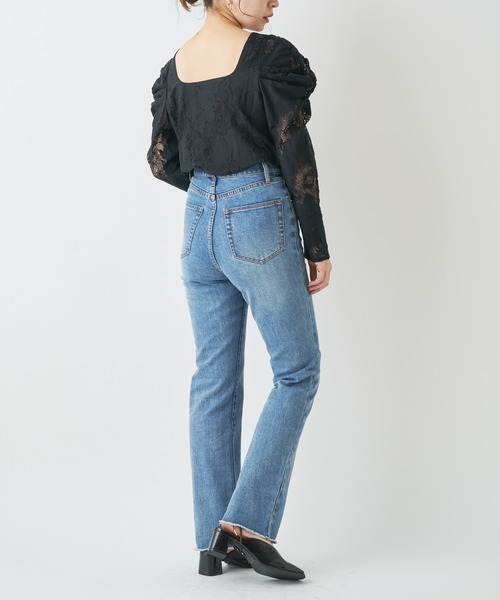 Chico（チコ）の「ストレートカラーデニム（デニムパンツ・レディース・ブラック/ライトベージュ/ブルー・SMALL/MEDIUM）」の8枚目の写真