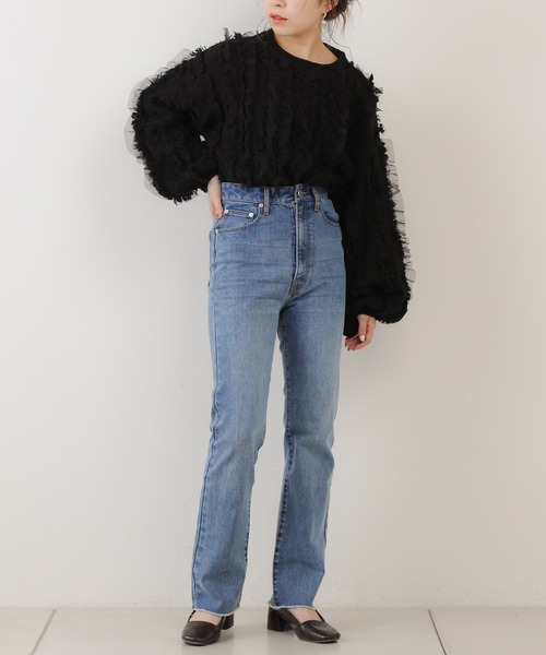 Chico（チコ）の「ストレートカラーデニム（デニムパンツ・レディース・ブラック/ライトベージュ/ブルー・SMALL/MEDIUM）」の6枚目の写真