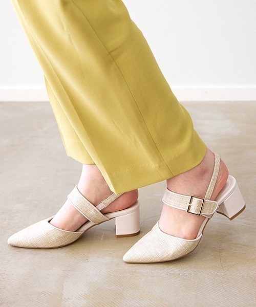 JELLY BEANS（ジェリービーンズ）の「ベルトバックバンドミュール(204-32636)JELLY BEANS(ジェリービーンズ)（サンダル・レディース・ブラック/ベージュ・S/M/L）」の2枚目の写真