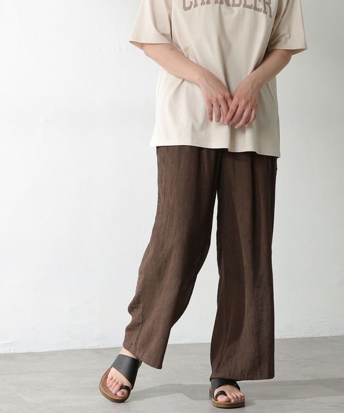 Honeys（ハニーズ）の「イージーストレートパンツ（その他パンツ・レディース・ピンク/ブラック/ブルー系その他/モカ/ミント/ベージュ/ブラウン/ダークブルー・L/M/S/LL）」の3枚目の写真