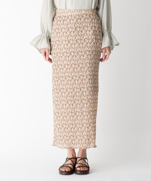 OPAQUE.CLIP（オペークドットクリップ）の「◆フラワープリーツスカート（スカート・レディース・ブラック系/ベージュ系/ブルー系・38/36）」の14枚目の写真