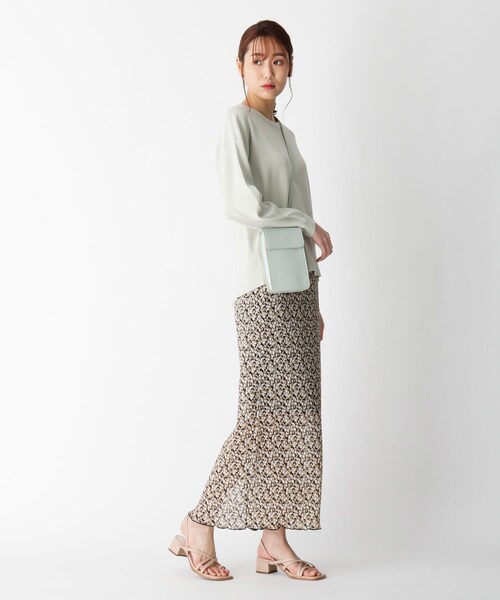 OPAQUE.CLIP（オペークドットクリップ）の「◆フラワープリーツスカート（スカート・レディース・ブラック系/ベージュ系/ブルー系・38/36）」の9枚目の写真