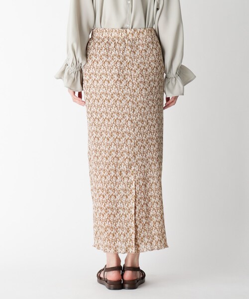 OPAQUE.CLIP（オペークドットクリップ）の「◆フラワープリーツスカート（スカート・レディース・ブラック系/ベージュ系/ブルー系・38/36）」の5枚目の写真