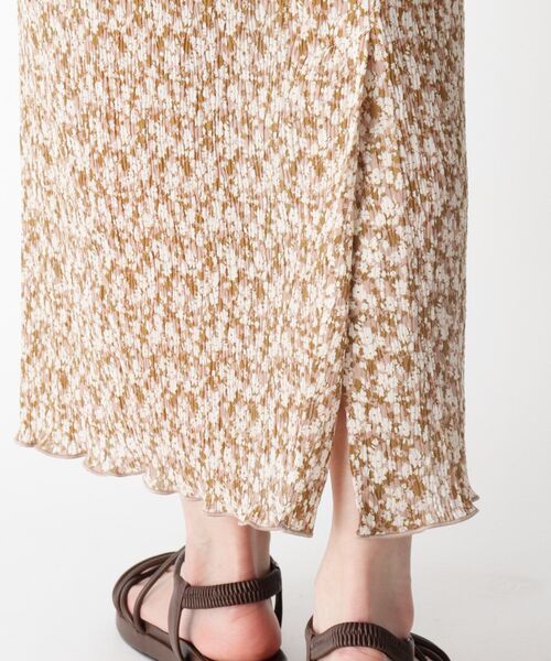 OPAQUE.CLIP（オペークドットクリップ）の「◆フラワープリーツスカート（スカート・レディース・ブラック系/ベージュ系/ブルー系・38/36）」の10枚目の写真