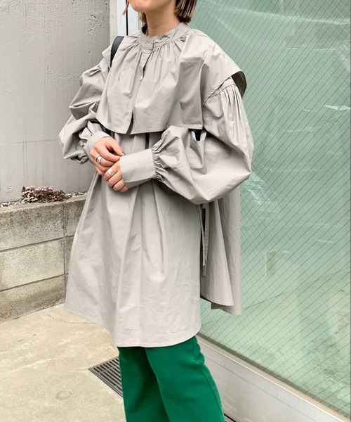 WHO'S WHO gallery（フーズフーギャラリー）の「セパレートシャツワンピース（シャツワンピース・レディース・ブラック/グレー/オフホワイト・FREE）」の3枚目の写真