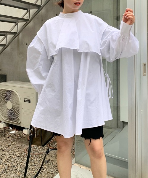 WHO'S WHO gallery（フーズフーギャラリー）の「セパレートシャツワンピース（シャツワンピース・レディース・ブラック/グレー/オフホワイト・FREE）」の6枚目の写真