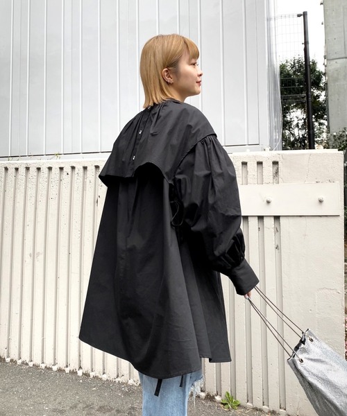 WHO'S WHO gallery（フーズフーギャラリー）の「セパレートシャツワンピース（シャツワンピース・レディース・ブラック/グレー/オフホワイト・FREE）」の14枚目の写真