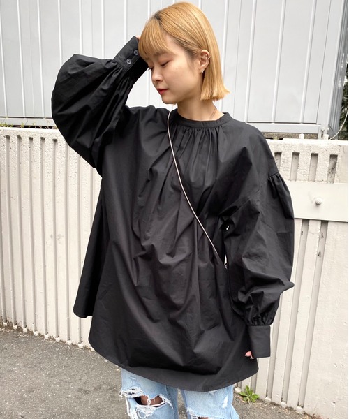 WHO'S WHO gallery（フーズフーギャラリー）の「セパレートシャツワンピース（シャツワンピース・レディース・ブラック/グレー/オフホワイト・FREE）」の8枚目の写真