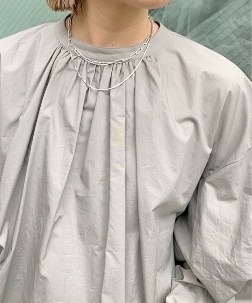 WHO'S WHO gallery（フーズフーギャラリー）の「セパレートシャツワンピース（シャツワンピース・レディース・ブラック/グレー/オフホワイト・FREE）」の10枚目の写真