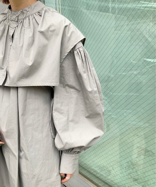 WHO'S WHO gallery（フーズフーギャラリー）の「セパレートシャツワンピース（シャツワンピース・レディース・ブラック/グレー/オフホワイト・FREE）」の9枚目の写真