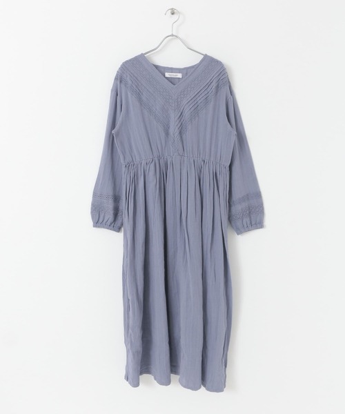 URBAN RESEARCH Sonny Label（アーバンリサーチサニーレーベル）の「レース切替Vネックワンピース（ワンピース・レディース・チャコールグレー/オフホワイト/ブルー系その他・FREE）」の14枚目の写真