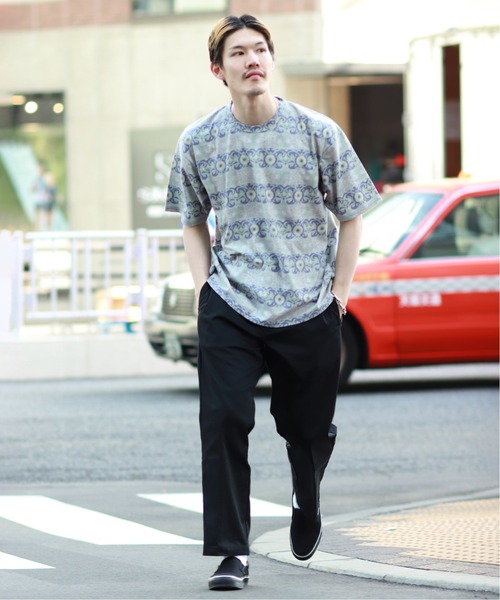 JOURNAL STANDARD relume（ジャーナルスタンダード　レリューム）の「パターンプリントS/STEE（Tシャツ/カットソー・メンズ・グリーン系その他/グリーン系その他2/グリーン・MEDIUM/LARGE）」の5枚目の写真