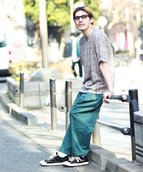 JOURNAL STANDARD relume（ジャーナルスタンダード　レリューム）の「パターンプリントS/STEE（Tシャツ/カットソー・メンズ・グリーン系その他/グリーン系その他2/グリーン・MEDIUM/LARGE）」の7枚目の写真