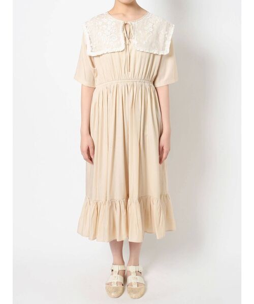 merry jenny(メリージェニー)の「lusterレースセーラーカラーワンピース(ワンピース・レディース・アイボリー/ブラック/ピンク/ブルー・FREE)」の12枚目の写真