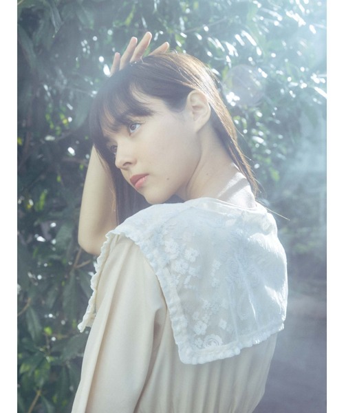 merry jenny(メリージェニー)の「lusterレースセーラーカラーワンピース(ワンピース・レディース・アイボリー/ブラック/ピンク/ブルー・FREE)」の8枚目の写真