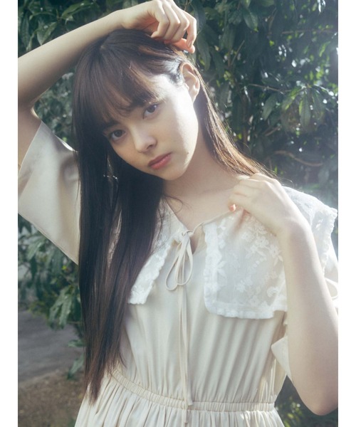 merry jenny(メリージェニー)の「lusterレースセーラーカラーワンピース(ワンピース・レディース・アイボリー/ブラック/ピンク/ブルー・FREE)」の11枚目の写真