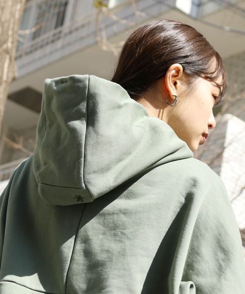 ROOPTOKYO（ループトウキョウ）の「ALL ONE/オールワン TWO ICON WIDE HOODIE ボスサイドショルダープリント パーカー（パーカー・メンズ・ブラック/ネイビー/オリーブ・S/L/XS/M）」の3枚目の写真