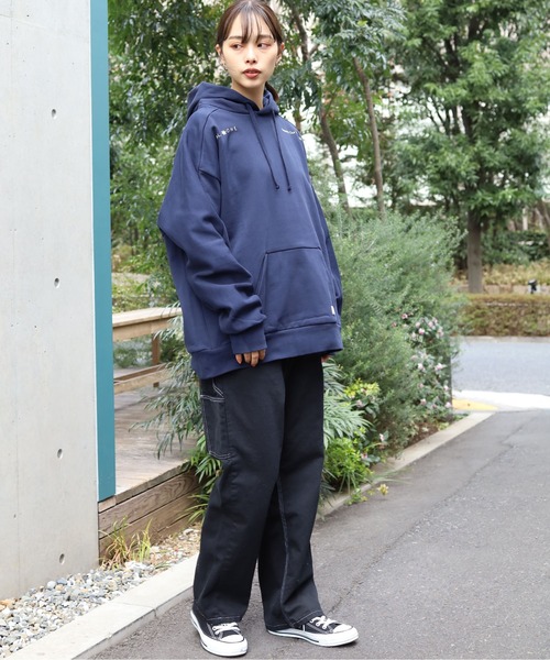 ROOPTOKYO（ループトウキョウ）の「ALL ONE/オールワン TWO ICON WIDE HOODIE ボスサイドショルダープリント パーカー（パーカー・メンズ・ブラック/ネイビー/オリーブ・S/L/XS/M）」の20枚目の写真