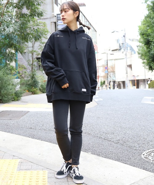 ROOPTOKYO（ループトウキョウ）の「ALL ONE/オールワン TWO ICON WIDE HOODIE ボスサイドショルダープリント パーカー（パーカー・メンズ・ブラック/ネイビー/オリーブ・S/L/XS/M）」の15枚目の写真