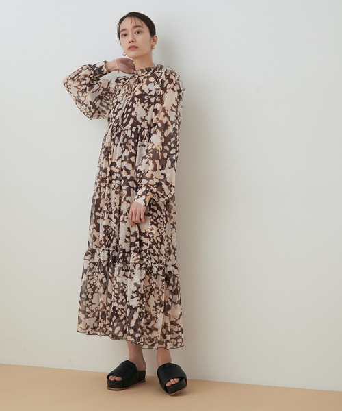 【美品】アダムエロペ プリントフリルティアードワンピース ブラック×ホワイト 楽天市場】プリントフリルティアードワンピース ADAM ET ROPE