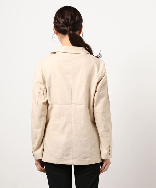 mimi toujours（ミミトゥジュール）の「ジャケット テーラード omom×mimi toujours（テーラードジャケット・レディース・ライトベージュ/ライトグリーン・M）」の16枚目の写真