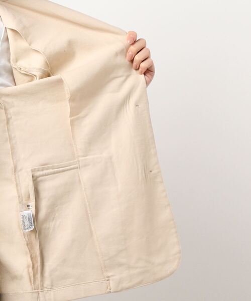 mimi toujours（ミミトゥジュール）の「ジャケット テーラード omom×mimi toujours（テーラードジャケット・レディース・ライトベージュ/ライトグリーン・M）」の5枚目の写真