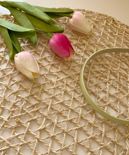 by muni:r(バイ ムニール)の「デイリーポイント 6カラーサテンヘアバンド(カチューシャ・レディース・ブラック/パープル/ピンク/ブルー/グリーン/アイボリー・ONE SIZE)」の15枚目の写真