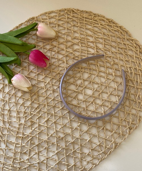 by muni:r(バイ ムニール)の「デイリーポイント 6カラーサテンヘアバンド(カチューシャ・レディース・ブラック/パープル/ピンク/ブルー/グリーン/アイボリー・ONE SIZE)」の13枚目の写真