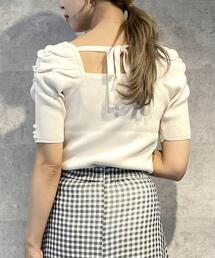 Allamanda | スクエア／ネックパワショルニット(ニット/セーター)