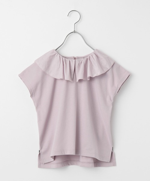 GLOBAL WORK（グローバルワーク）の「【キッズ】フリルカラープルオーバー半袖/948589（Tシャツ/カットソー・キッズ・ライトパープル/ホワイト系その他2・150cm/120cm/160cm/130cm/110cm/140cm/100cm）」の2枚目の写真