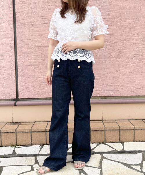 apres jour(アプレジュール)の「オーガンジーレースドロストブラウス【ZOZOTOWN限定アイテム】(シャツ/ブラウス・レディース・オフホワイト/ブラック/アイボリー・X-LARGE/フリー)」の9枚目の写真