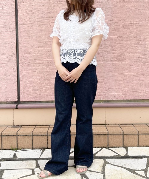 apres jour(アプレジュール)の「オーガンジーレースドロストブラウス【ZOZOTOWN限定アイテム】(シャツ/ブラウス・レディース・オフホワイト/ブラック/アイボリー・X-LARGE/フリー)」の10枚目の写真