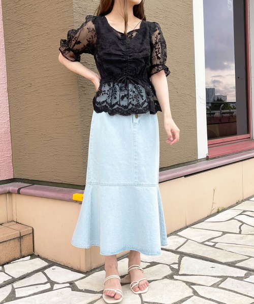 apres jour(アプレジュール)の「オーガンジーレースドロストブラウス【ZOZOTOWN限定アイテム】(シャツ/ブラウス・レディース・オフホワイト/ブラック/アイボリー・X-LARGE/フリー)」の21枚目の写真