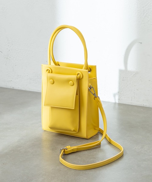 mystic(ミスティック)の「ポシェット付ミニBAG(ショルダーバッグ・レディース・イエロー/アイボリー・ONE SIZE)」の2枚目の写真