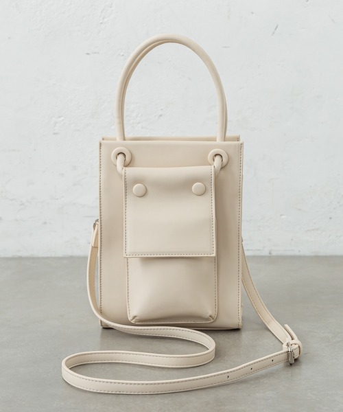 mystic(ミスティック)の「ポシェット付ミニBAG(ショルダーバッグ・レディース・イエロー/アイボリー・ONE SIZE)」の3枚目の写真