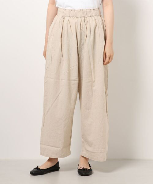 Samansa Mos2（サマンサ モスモス）の「綿麻ストレートパンツ（その他パンツ・レディース・グレー/ベージュ/チャコール・ﾌﾘ-）」の7枚目の写真