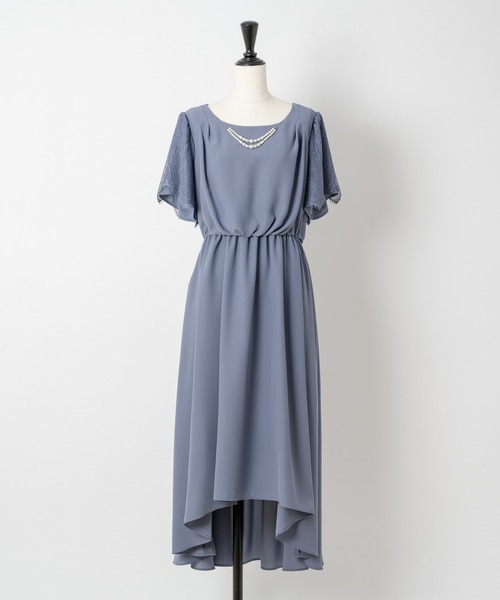 Rewde（ルゥデ）の「アクセサリー付イレヘムドレス（1R04-10055）（ドレス・レディース・ネイビー/オレンジ/ブルー/グリーン・M/L）」の5枚目の写真