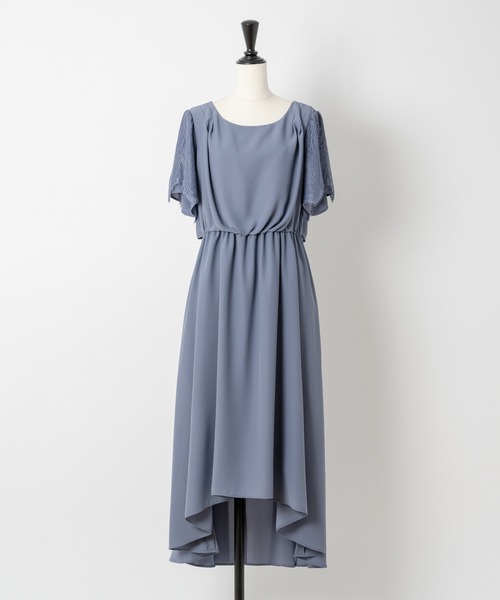 【美品】Rewdeアクセサリー付イレヘムドレスワンピース 大人可愛い 美品】Rewdeアクセサリー付イレヘムドレスワンピース 大人可愛い