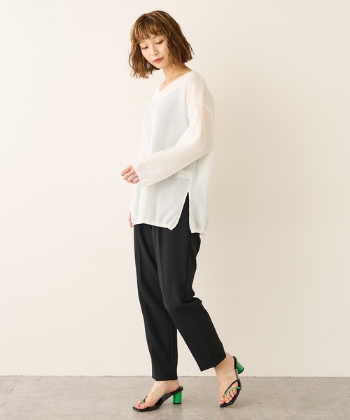 Lui's（ルイス）の「バイカラークリアー丸ヒールサンダル（サンダル・レディース・グリーン/キャメル・24.5/23.5）」の16枚目の写真