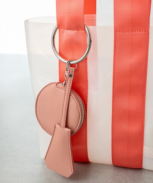 mystic（ミスティック）の「ポーチ付きクリアトートバッグ（ショルダーバッグ・レディース・ブラウン/オレンジ・ONE SIZE）」の12枚目の写真