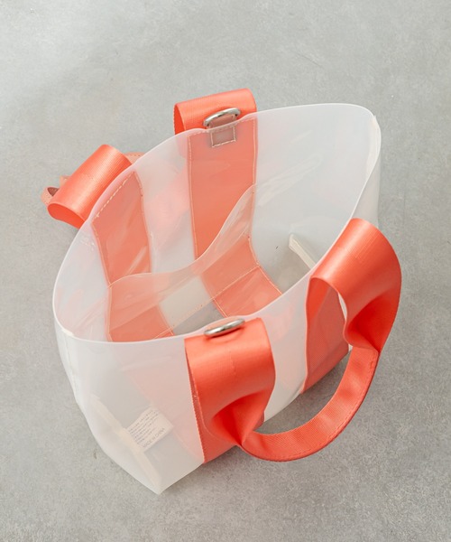 mystic（ミスティック）の「ポーチ付きクリアトートバッグ（ショルダーバッグ・レディース・ブラウン/オレンジ・ONE SIZE）」の14枚目の写真