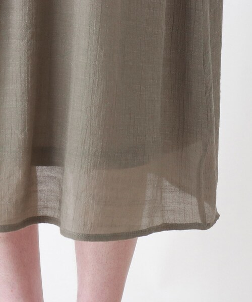DRESKIP（ドレスキップ）の「◆開襟スラブワンピース（ワンピース・レディース・カーキ/ライトベージュ/ネイビー・02/03/04）」の6枚目の写真