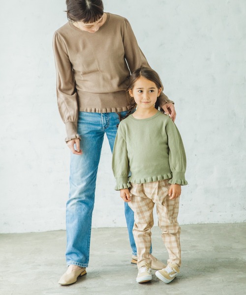 pairmanon（ペアマノン）の「【ママサイズ】 パフスリーブ長袖 ニットプルオーバー（ニット/セーター・レディース・ブラック/ミント/アイボリー/モカ・FREE）」の14枚目の写真