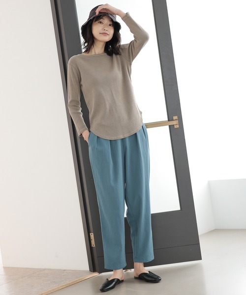 LAKOLE（ラコレ）の「コットンリネンフリンジバケットハット / 952113（ハット・レディース・ブラック/オフホワイト/ナチュラル・FREE）」の6枚目の写真