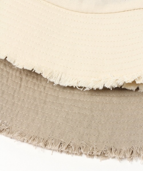 LAKOLE（ラコレ）の「コットンリネンフリンジバケットハット / 952113（ハット・レディース・ブラック/オフホワイト/ナチュラル・FREE）」の18枚目の写真