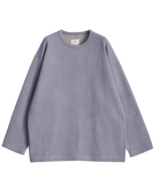 SHAREEF（シャリーフ）の「MIX BORDER JQ L/S PO（Tシャツ/カットソー・メンズ・ホワイト/ラベンダー/ブラック・2/3/1）」の3枚目の写真